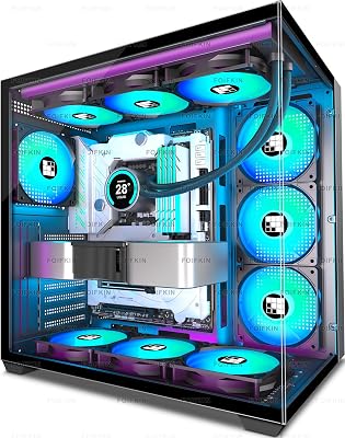 FOIFKIN F600 PC Case - Pre-Installed 7 PWM ARGB Fan, ATX Mid - best pc cases