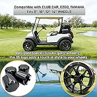 Vista 2 de Cubierta de Tapa Central de Rueda SS para Carrito de Golf, Tapas de Cubo de Rueda Estilo ITP de Inserción para EZGO Club Car Yamaha y Otros Modelos