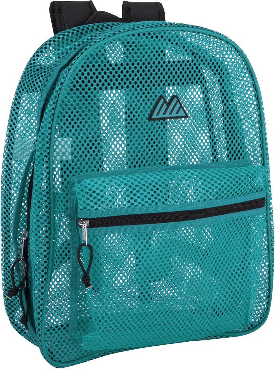 Mesh Backpacks for Kids, Adults, School, Beach, and Travel, Colorful Transparent Mesh Backpacks with Padded Straps
