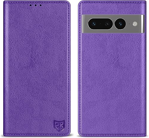 ZZXX Funda tipo cartera para Google Pixel 7 Pro con bloqueo RFID, soporte de ranura para tarjetas, funda protectora de cuero magnético fuerte