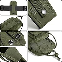 Vista 4 de Soporte de Radio Táctico Funda de Radio Molle Bolsa de Radio Universal Estuche de Radio Militar Bolsa de Radio de Servicio Pesado para Policía Verde