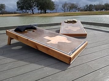 Texas Cornhole Boards Waterproof Espresso Stained