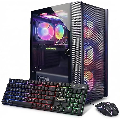STGAubron Gaming PC Computer Desktop, GeForce RTX 3060 12G, Intel Core i7 up to 3.9G, 32GB RAM, 1TB SSD, WiFi 6, BT 5.0, RGB Fan x6, Windows 11 Home