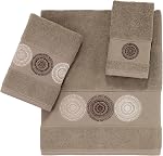 Marina Decoration Accueil Premium Decor de luxe Ultra Doucement 100% Serviettes de coton Toile de bain brodée moderne 3 Ensemble de serviettes de bain, Starfish avec motif de base bleue