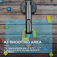 Vista 7 de JOYUSING V500S - Cámara de documentos de 8MP para profesores, visualizador USB para tamaño A3, luz LED, enfoque automático, OCR para Windows