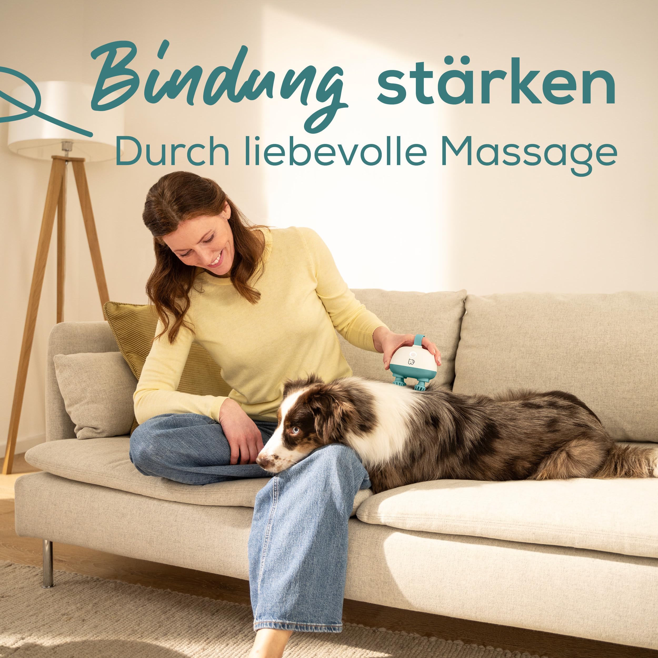 Love Your Pet by beurer Massagegerät Buddy für Hunde und Katzen, entspannende Kopfmassage und Körpermassage für Haustiere, Anti-Stress-Massage, besonders leise, Silikon-Massageaufsätze, mit Akku