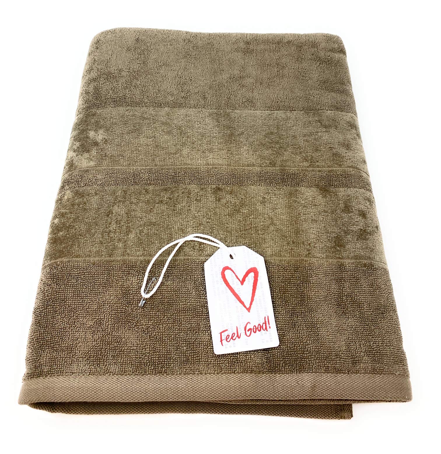 Elegante Telo Bagno in Cotone Ritorto Riccio/Velluto PHP Art. Joy cm. 100x150 (Castoro)
