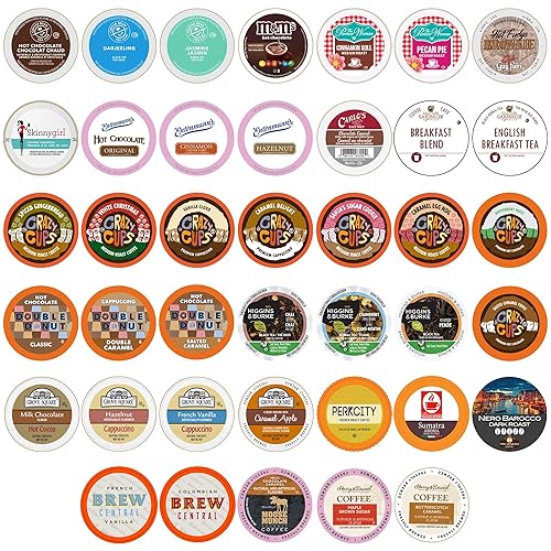Miniatura 1 de Perfect Samplers Paquete variado de una sola porción cápsulas de café saborizadas cápsulas de chocolate caliente té y capuchino paquete variado para