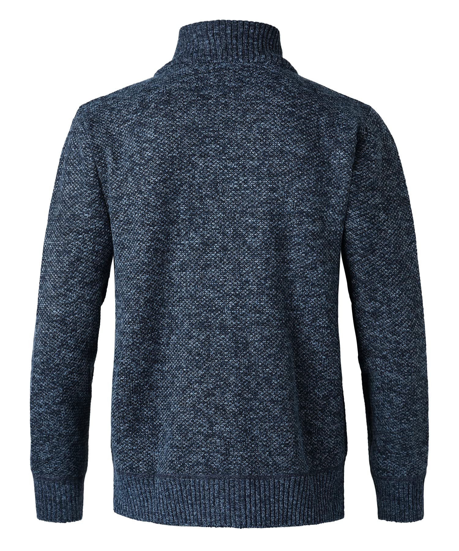 Cárdigan de Punto para Hombre Casuales Chaqueta con Cremallera Suéter de Punto De Manga Larga Otoño Invierno Grueso y cálido Abrigo con Forro Polar Slim Fit Cálida