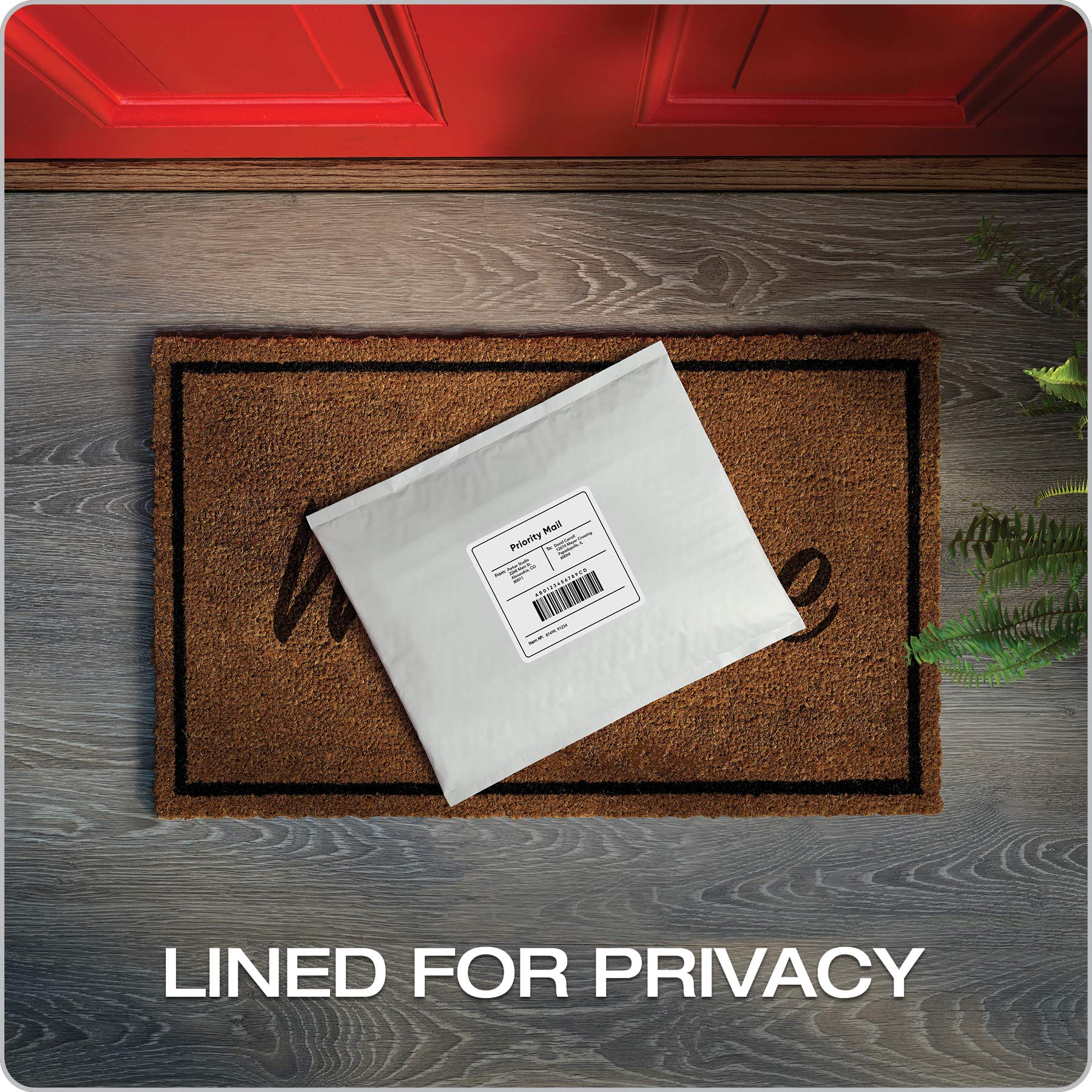 Quality Park Luftpolsterumschläge, 22,6 x 27,9 cm, wasserabweisend, weiß, gepolsterte Umschläge, Redi-Strip Abziehverschluss, 25 Stück (QUA85760)