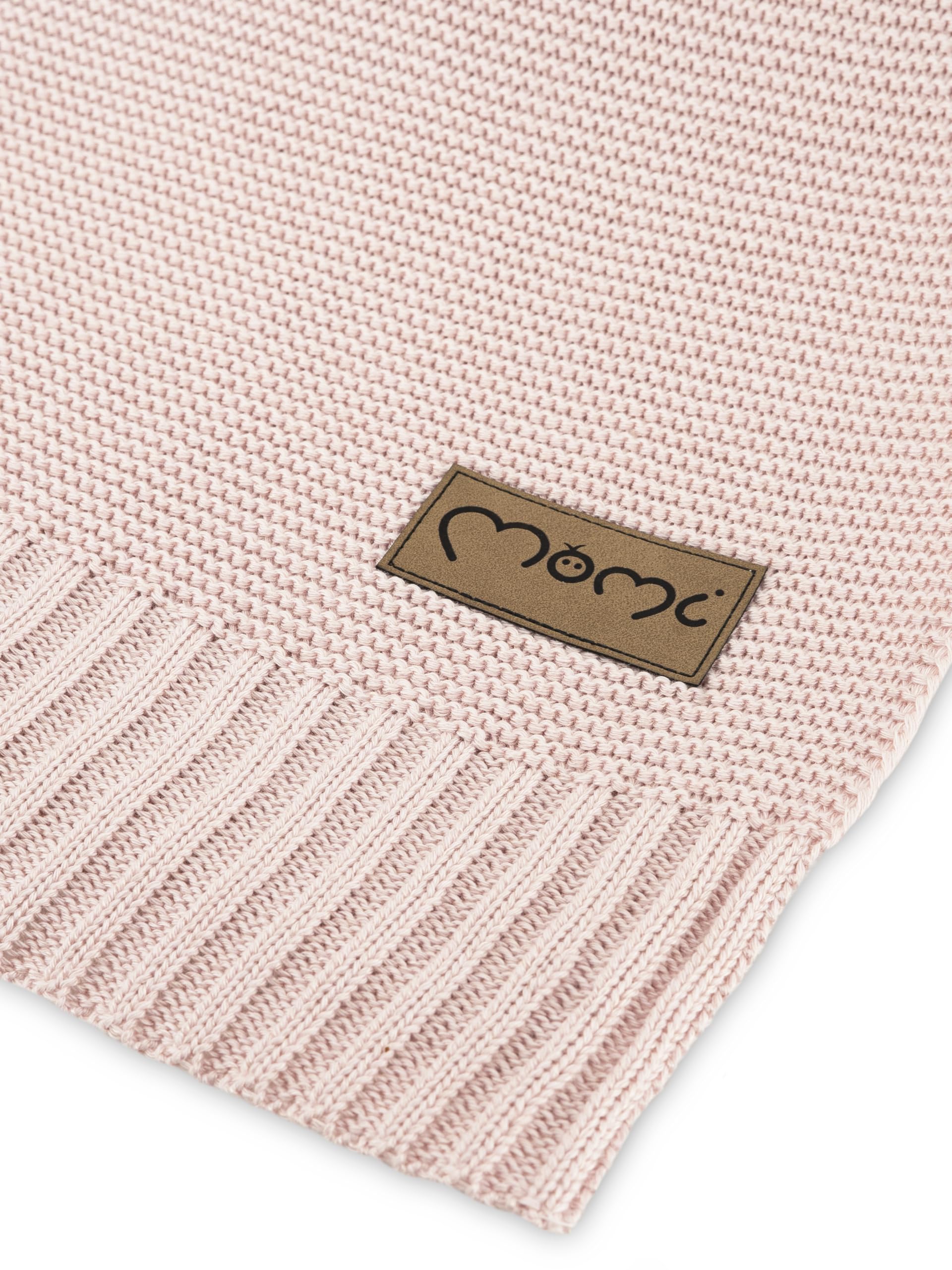 Momi - Hug Baby and Boy Blanket, wymiary 80 x 110 cm, przytulny koc wykonany z 50% bawełny i 50% włókien bambusowych, koc z dzianiny do wózka, wózka spacerowego i łóżeczka dziecięcego