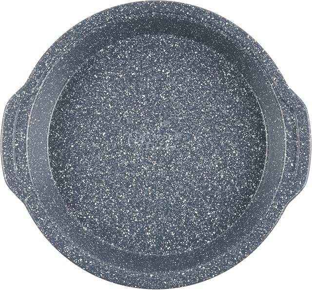 Russell Hobbs RH00995EU Round Baking Oven Pan, Non-Stick Cake Tin with Handles, 26 cm, PFOA Free, Easy Clean, for Pies, Tarts, Cheesecakes, Nightfall Stone Collection, Blue Marble
