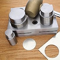 Vista 7 de The Beadsmith Juego de cortadores de disco circular de acero con 4 punzones y troqueles. Herramienta para cortar círculos precisos de 1" a 2