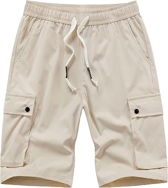 VtuAOL Womens Cargo Shorts Casual Elastic Waist Comfy Relaxed Fit Shorts