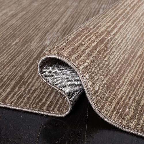 Miniatura 8 de SAFAVIEH Vision Collection VSN606C - Tapete de 8 pies x 10 pies, marrón claro, moderno, ombré, no desprende pelo, fácil cuidado, para zonas de alto