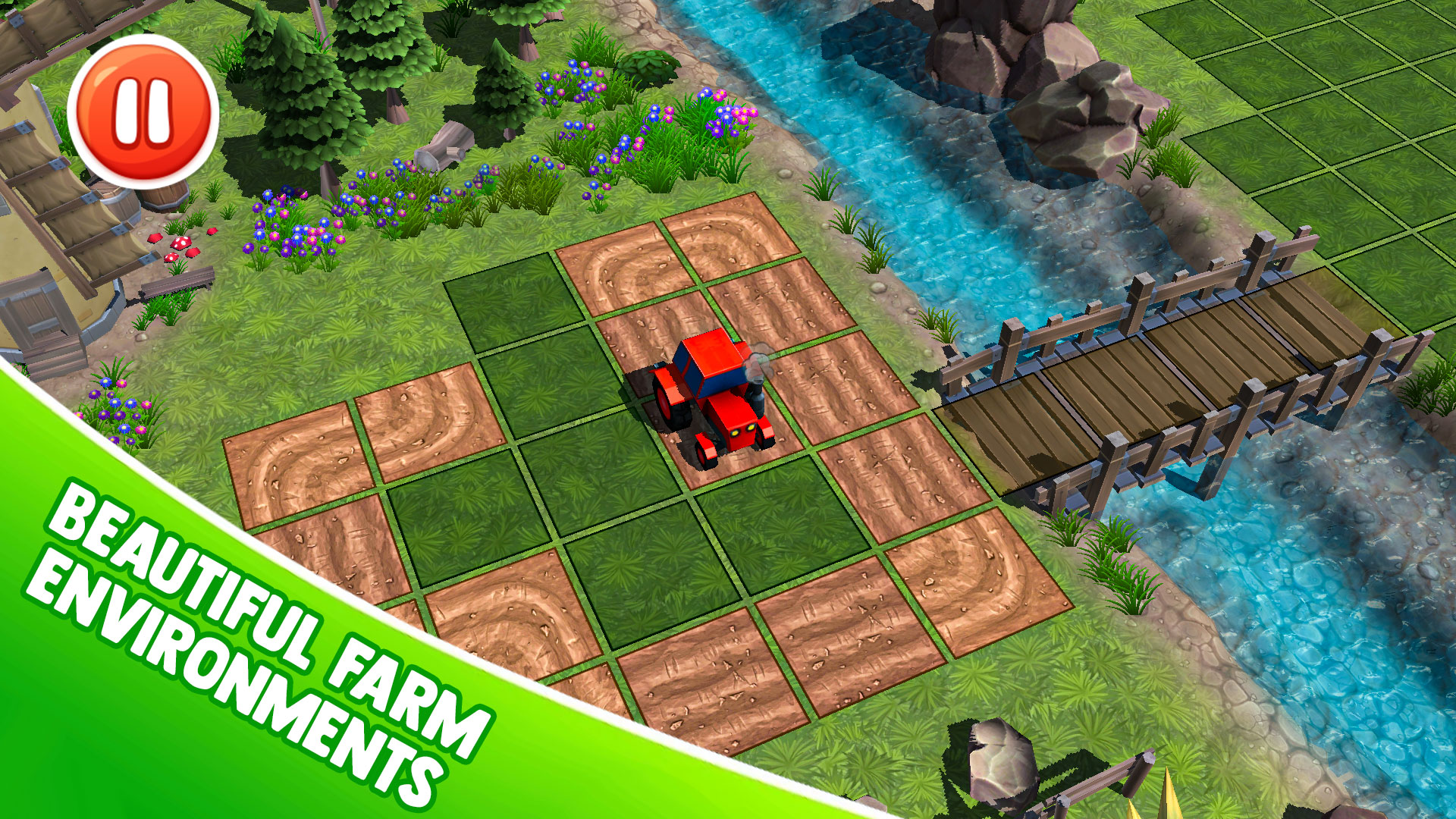 Tractor Farm Puzzle 3D – Idle Crop Harvest & Line Maze Logic Game - App ...