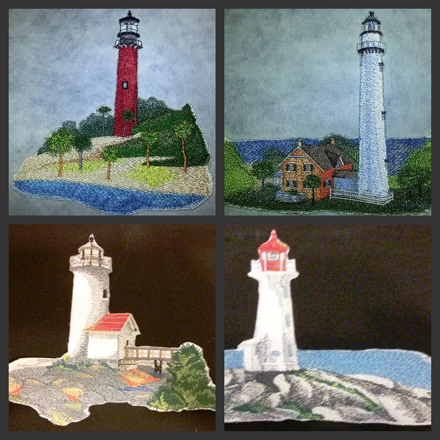Captain I See The Light Custom and Unique Lighthouse[Jupiter Inlet Lighthouse ] Embroidered Iron on/Sew Patch [5.9" *6"] [Made in USA]