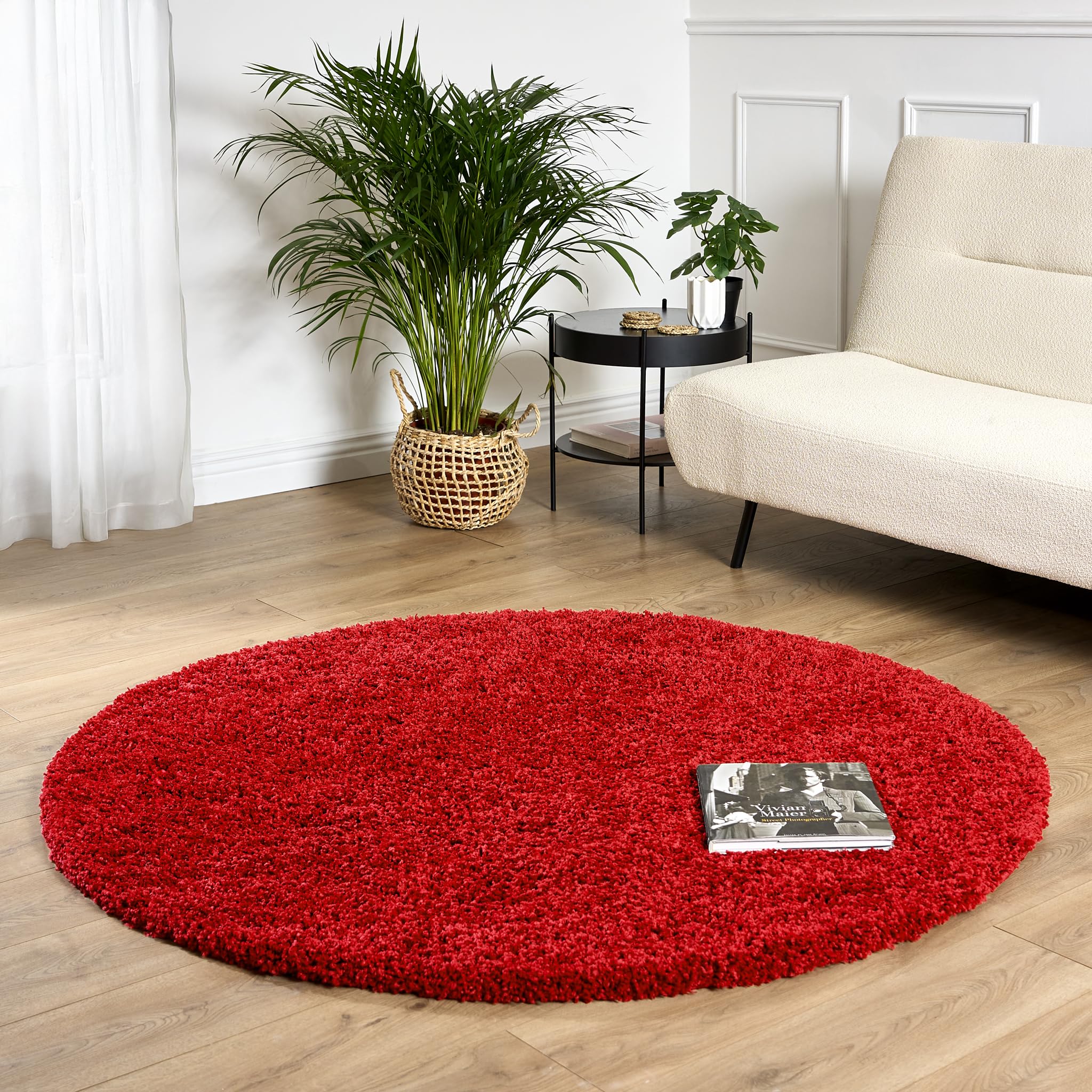 Bravich Navy Blue Shaggy Rug 80 x 150cm (2'7" x 4'11") 5cm Pile Medium Thick Fluffy Living Room Hessian Backed Washable — view 59