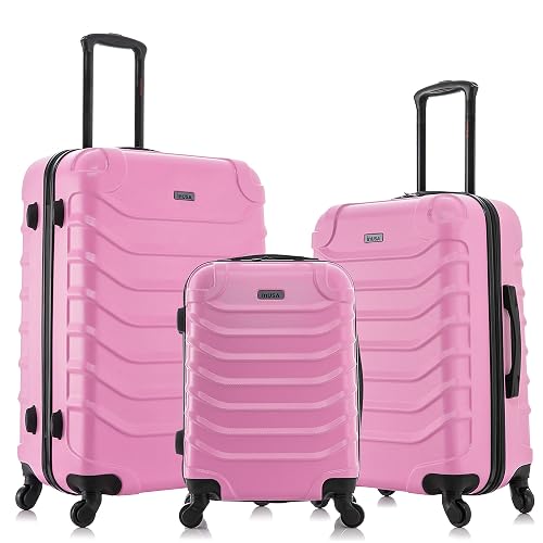 InUSA ENDURANCE Luggage 3-Piece Set, Pink