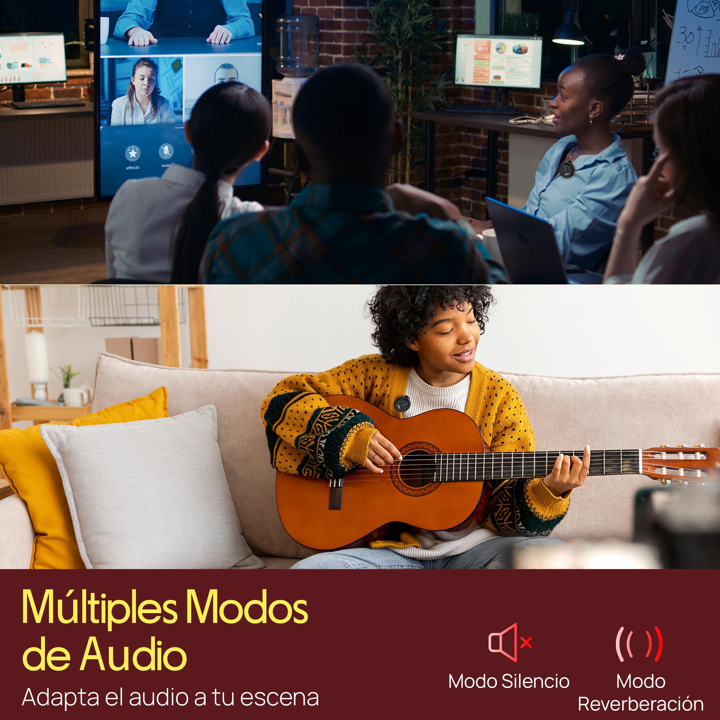 Pyle Microfono Lavalier Inalambrico, con Cancelacion de Ruido, Clip Magnetico, Bateria 8H y Estuche de Carga, USB-C Plug & Play, Ideal para Vlogs, Streaming, Entrevistas y Podcasts