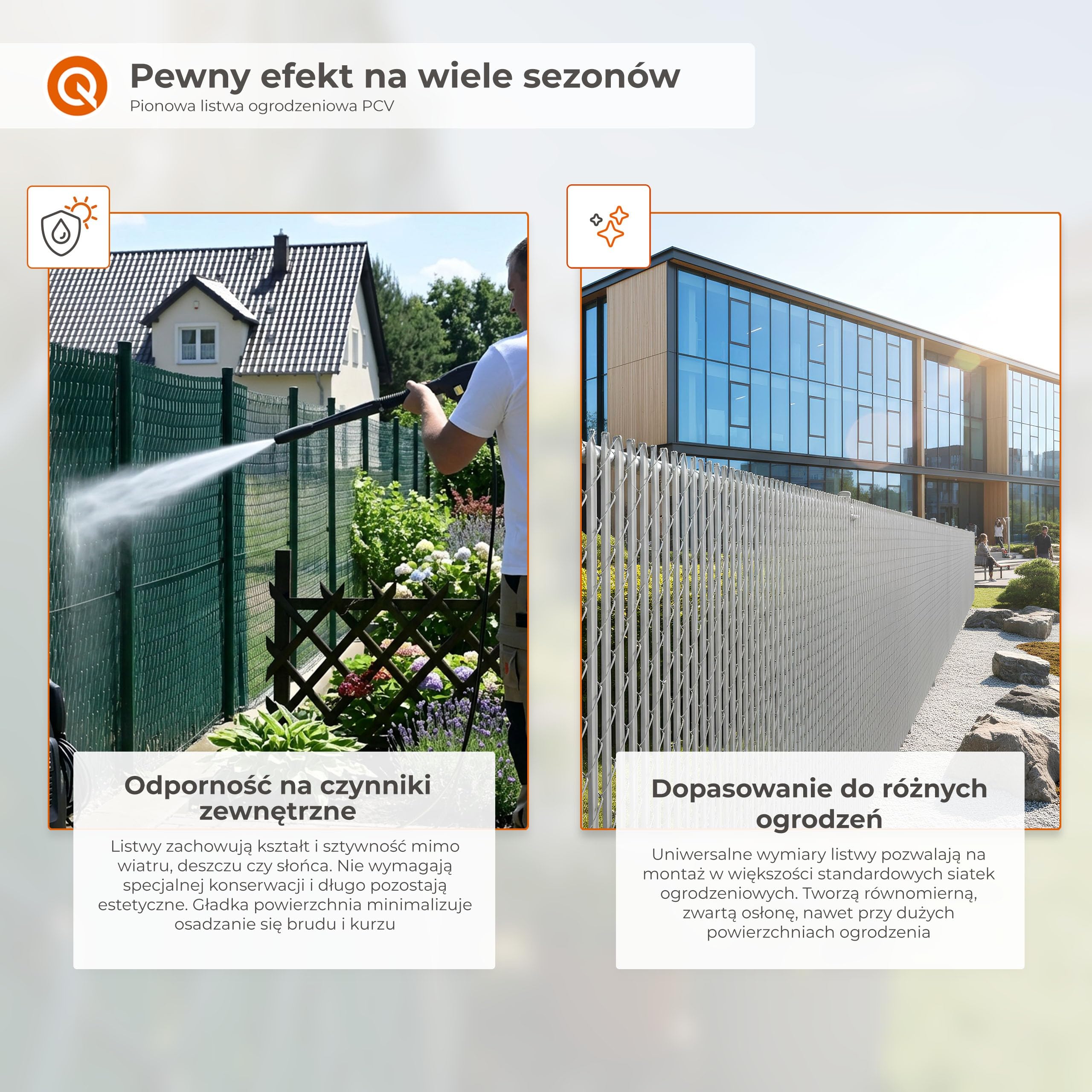 Quest taśma ogrodzeniowa PVC 50-60 mm – osłona prywatności
