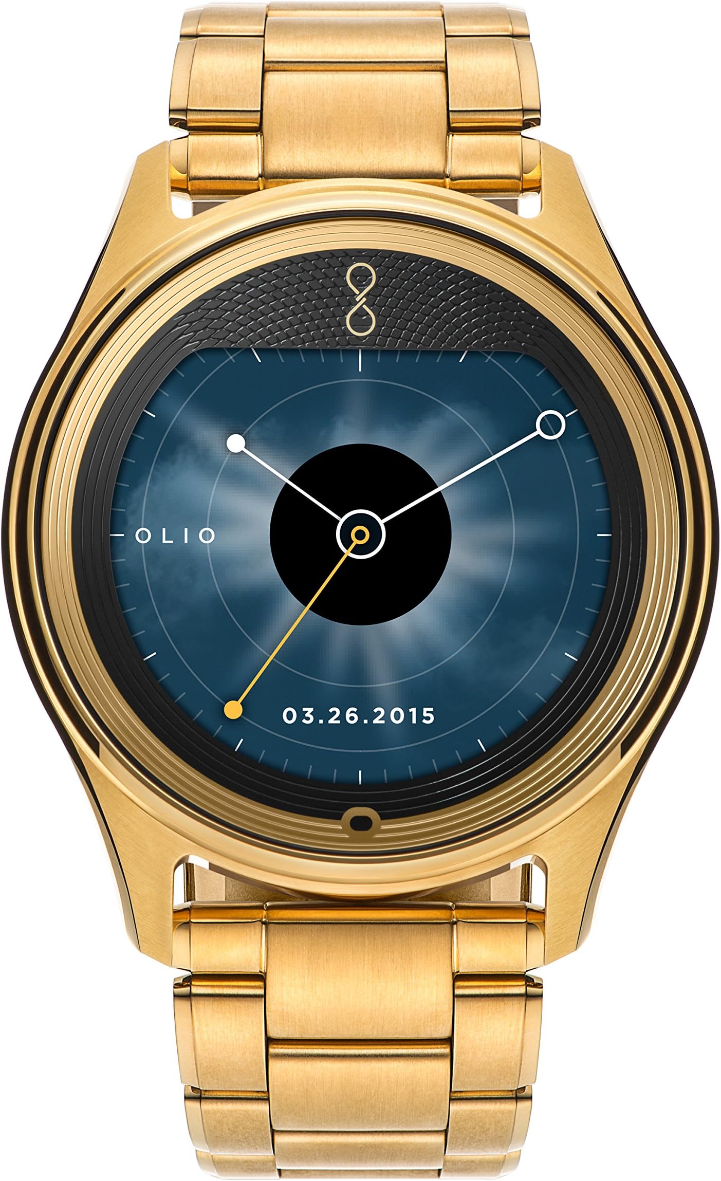 OlioOne' H1B-SKU-09 Stainless Steel and 24K Gold Smartwatch