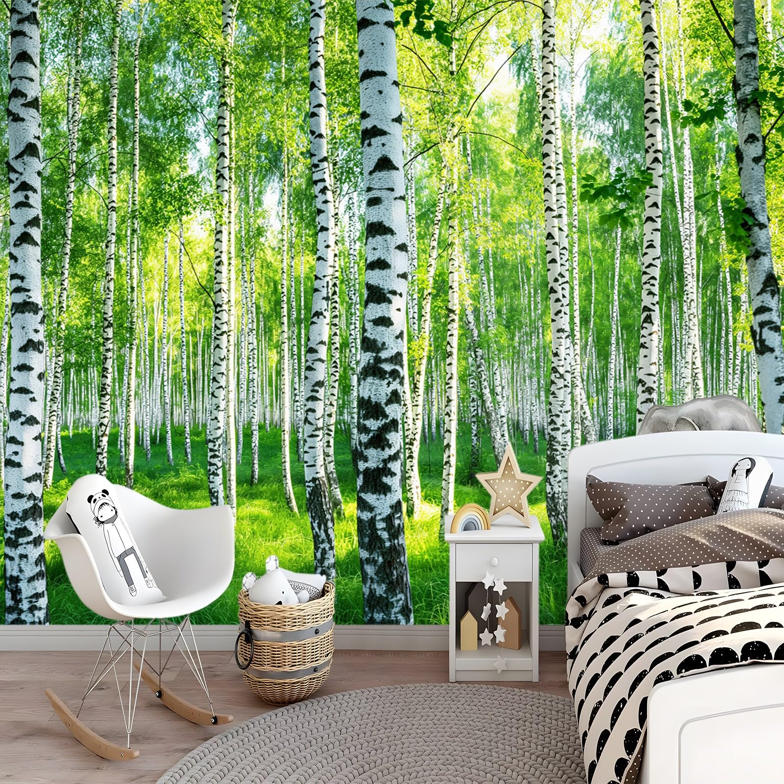 Non-Woven Photo Wallpaper Birch Forest 225 X 250 Cm | Non-Woven Wallpaper - Wall Wallpaper With Paste | Premium Non-Woven Quality - View #6