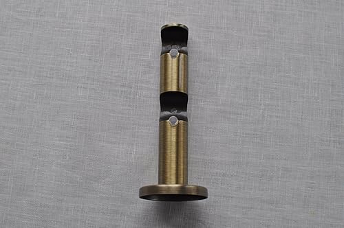 Miniatura 2 de Urbanest Soporte de barra de cortina doble fundido de zinc para barra de 34", latón antiguo