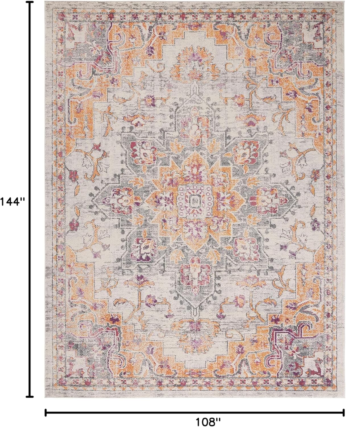 Blue Round Flat Woven Synthetic Area Rug