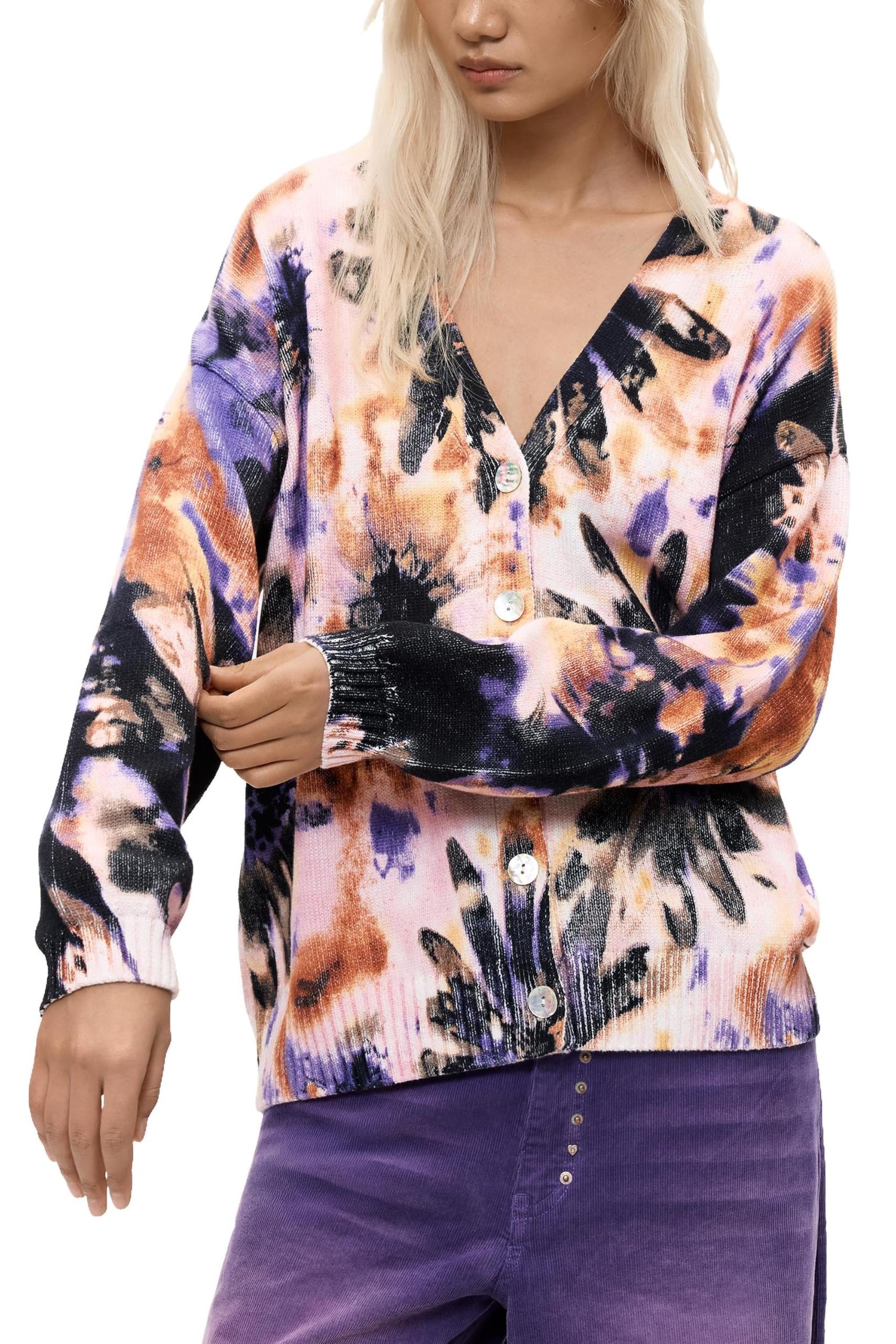 Desigual Jers_botanicpink bluza damska