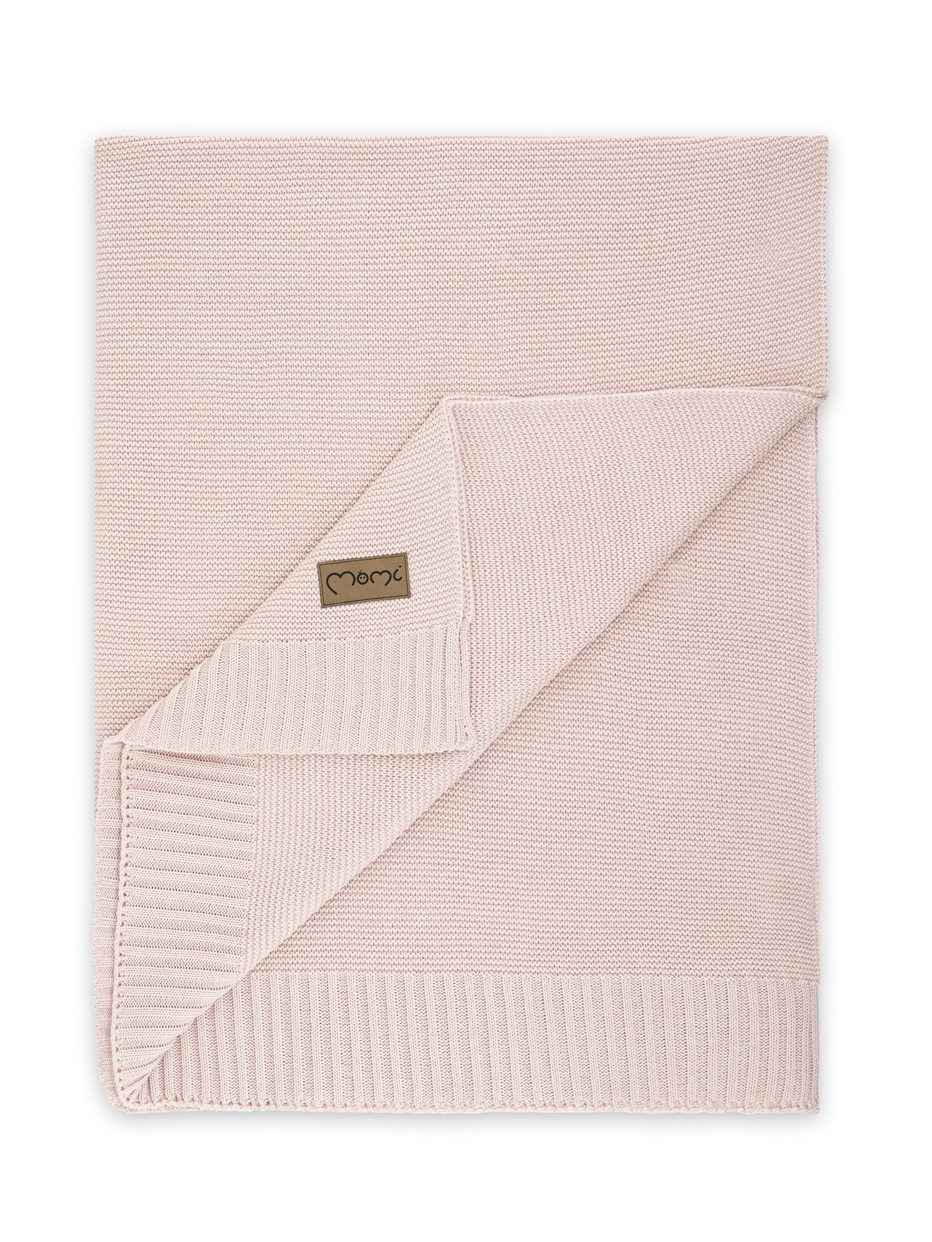 Momi - Hug Baby and Boy Blanket, wymiary 80 x 110 cm, przytulny koc wykonany z 50% bawełny i 50% włókien bambusowych, koc z dzianiny do wózka, wózka spacerowego i łóżeczka dziecięcego