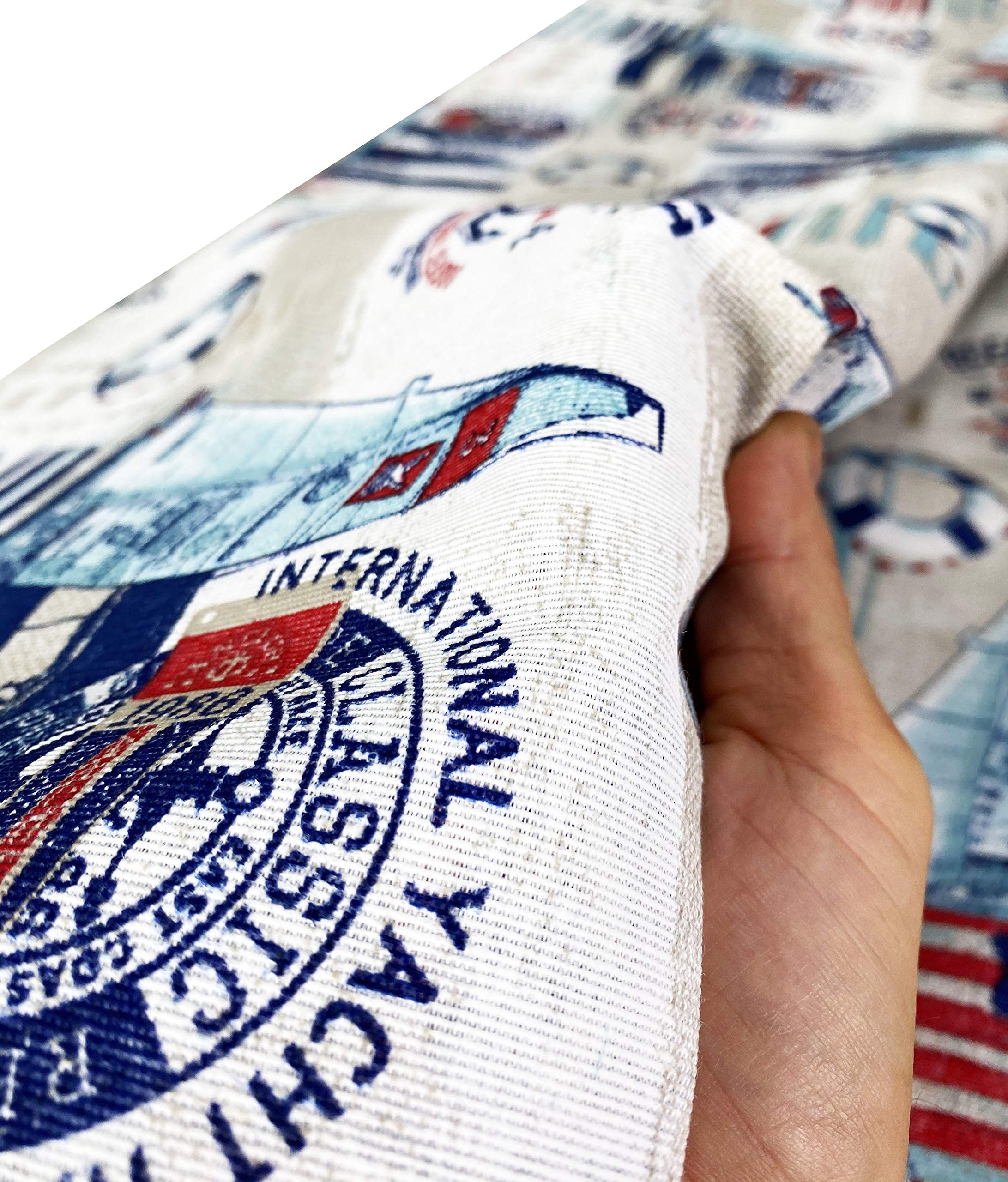 Tex family Drap d'ameublement multifonction, grand foulard, couvre-lit, couvre-canapé, tissu Loneta (Bleu voile - 2 places)
