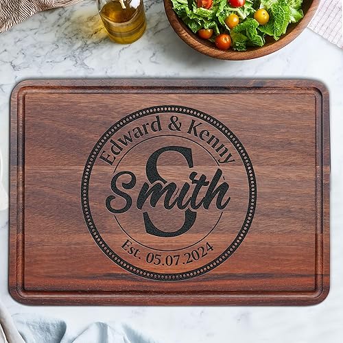 Miniatura 3 de Personalized Cutting Board for Christmas Gift with Couple Names, Christmas Gifts for Couples Unique, Customizable Charcuterie Boards, Anniversary,