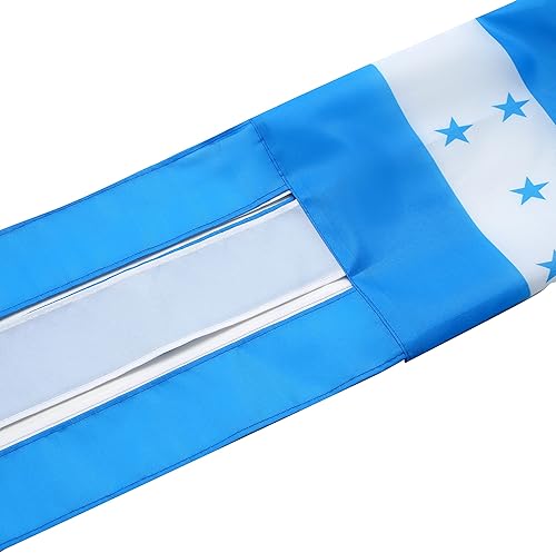 Miniatura 3 de Paquete de 2 calcetines de viento con bandera hondureña de Honduras para patio y bandera de jardín, para colgar en el porche delantero,
