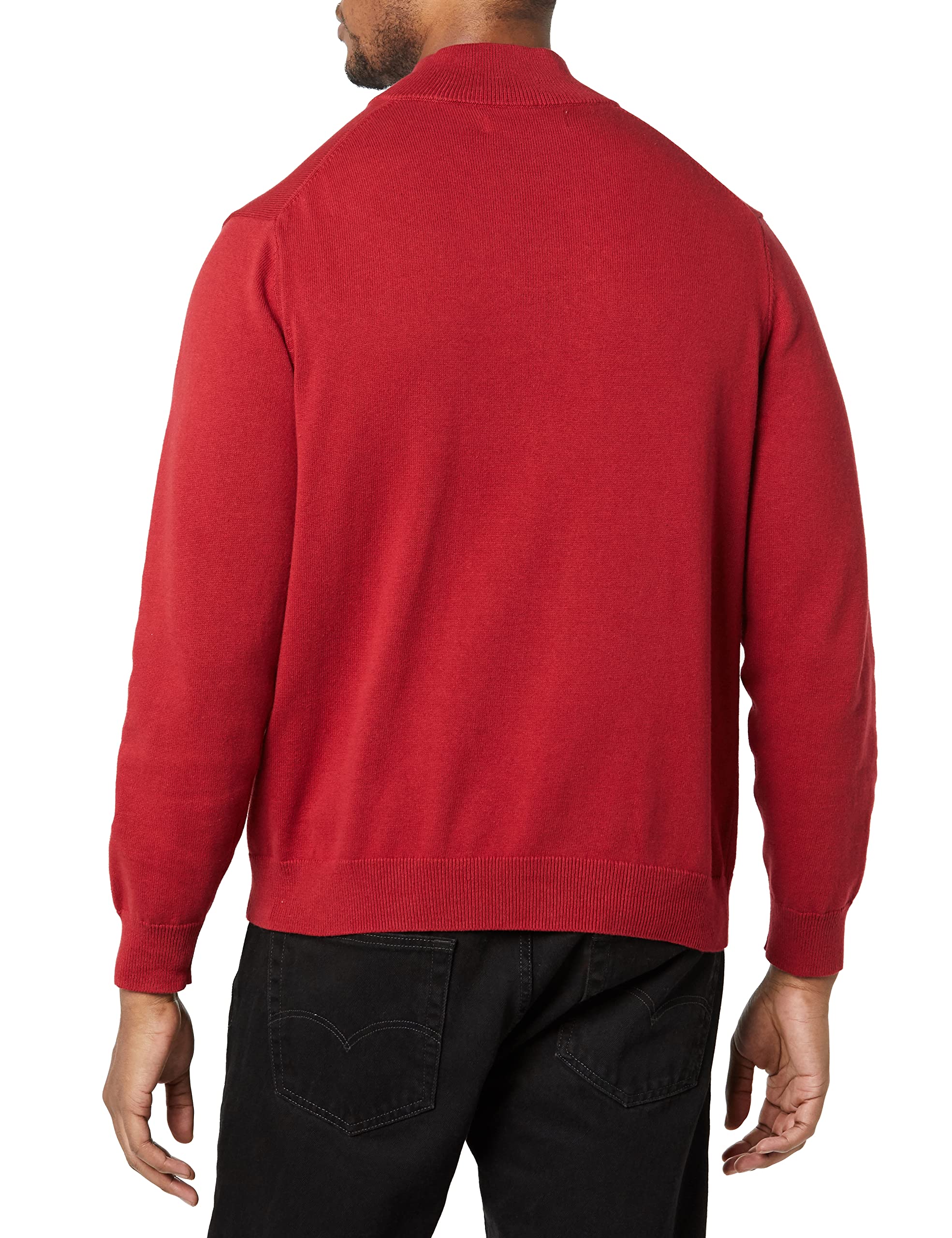 Amazon Essentials Herren Pullover mit Viertelreißverschluss aus 100% Baumwolle