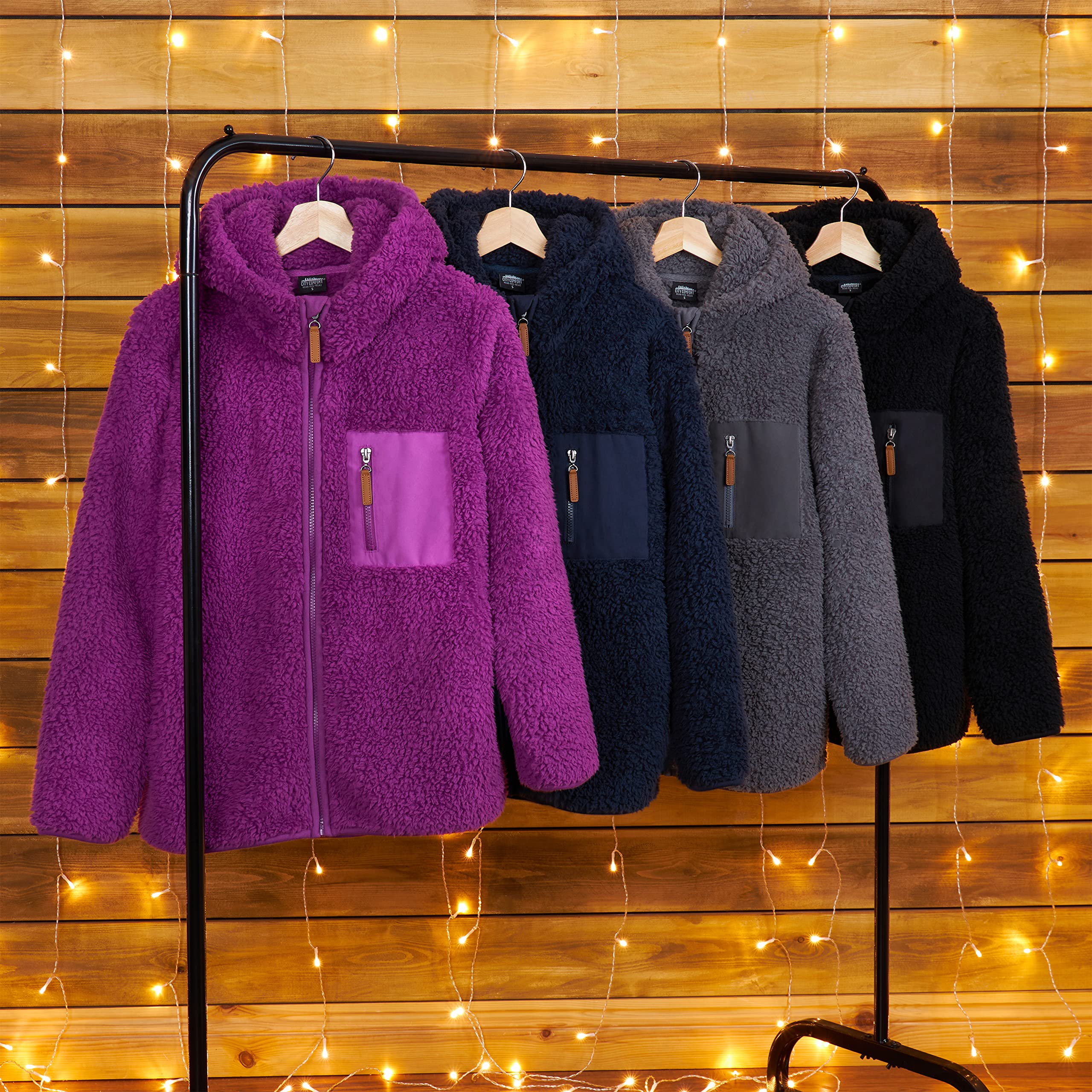 CityComfort Felpa Donna - Felpa Pelosa in Pile Sherpa S-XL