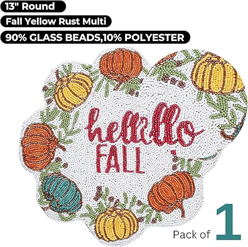 Miniatura 2 de Cargador redondo de cuentas de 13 pulgadas, blanco, tapete decorativo para mesa de comedor, cargador brillante de vacaciones y Navidad, decoración