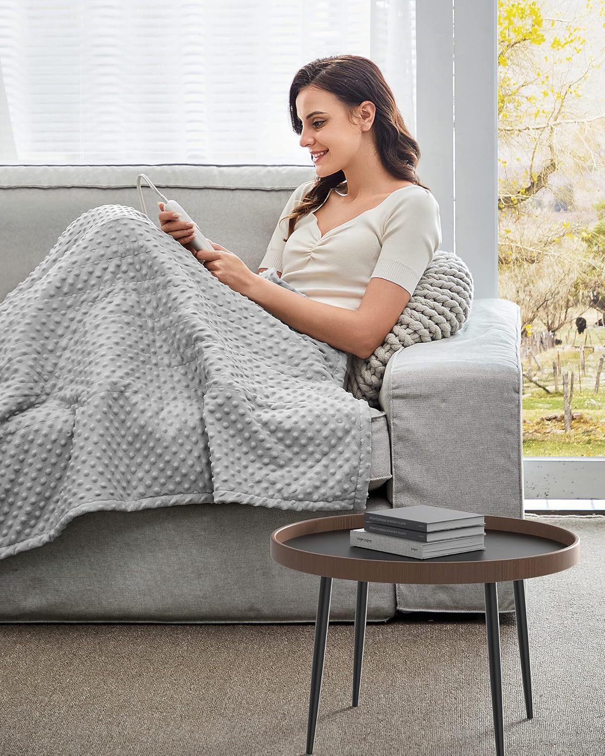 Electric Heated Throw Blanket Queen Size 62" x 84" | 6 Levels Fast Heating & Machine Washable | Full Body Warming Soft Flannel Sofa Bed Blankets with Auto-off Overheating Protection 8H Timer | Red : Home & Kitchen