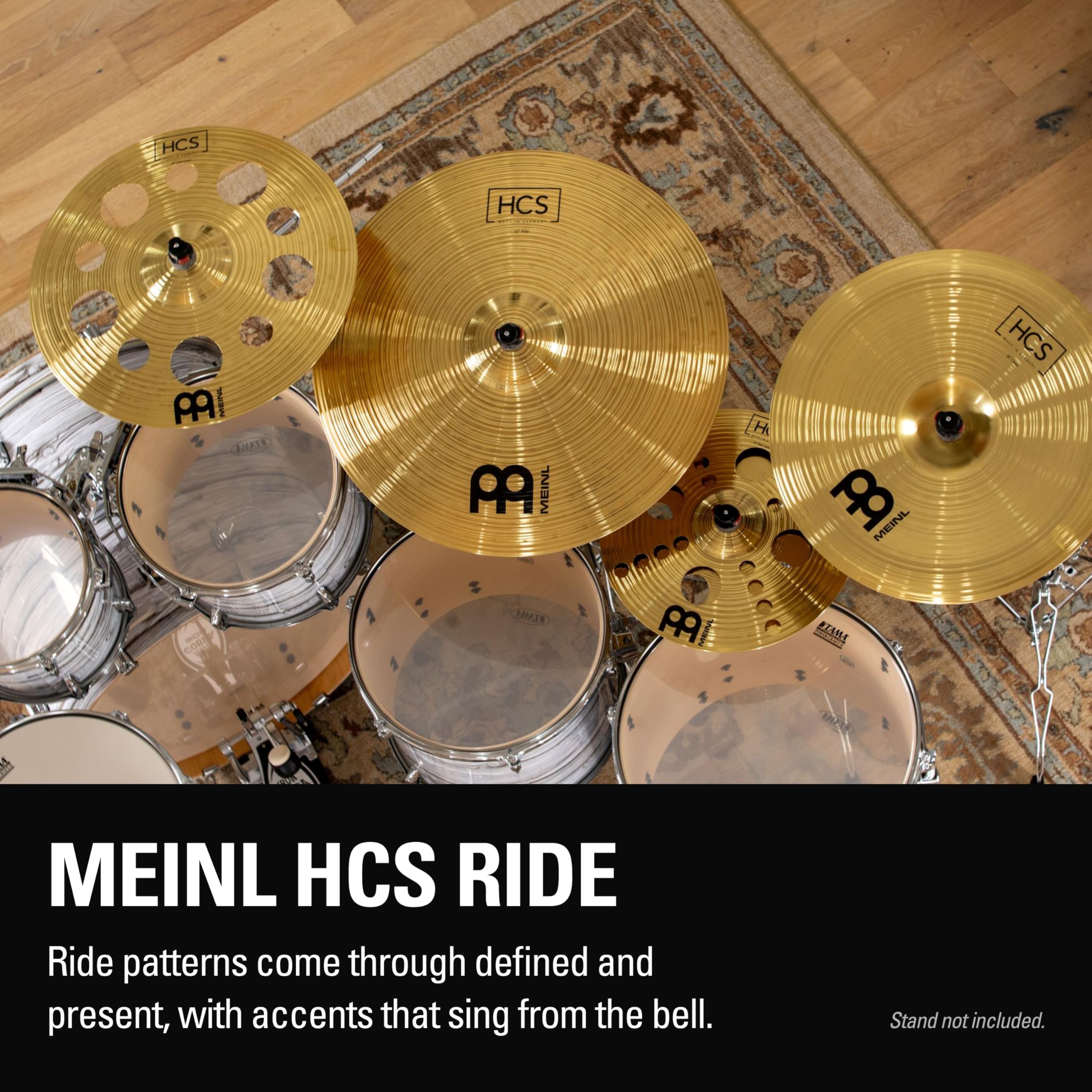 Meinl Cymbals HCS Ride — 22 Zoll (Video) Schlagzeug Becken (55,88cm) Messing, Traditionelles Finish (HCS22R)