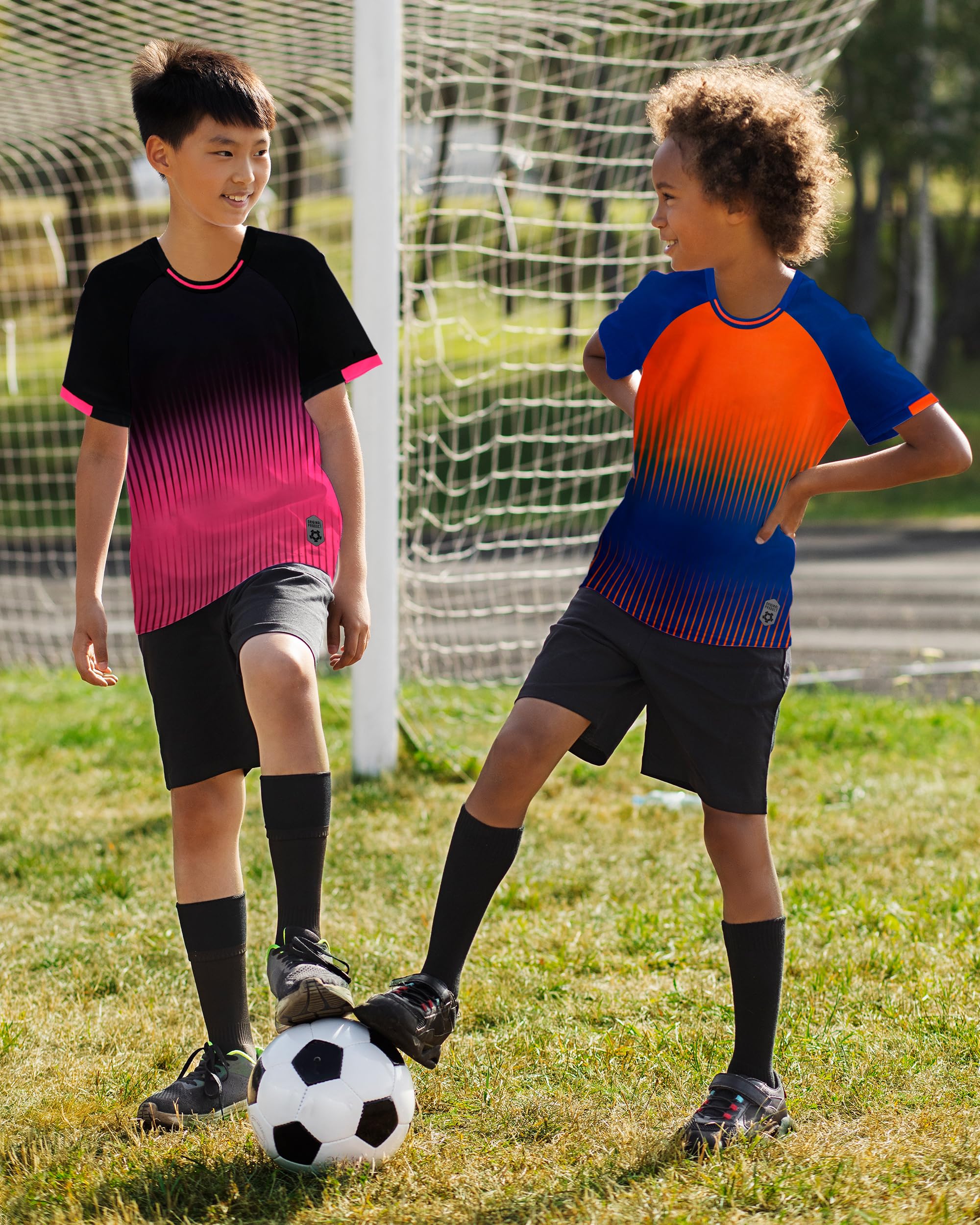 Maglia da Calcio Bambino Ragazzi Basketball Jersey Set Divise Sportive Calcio Maglia, T-Shirt Pantaloncini