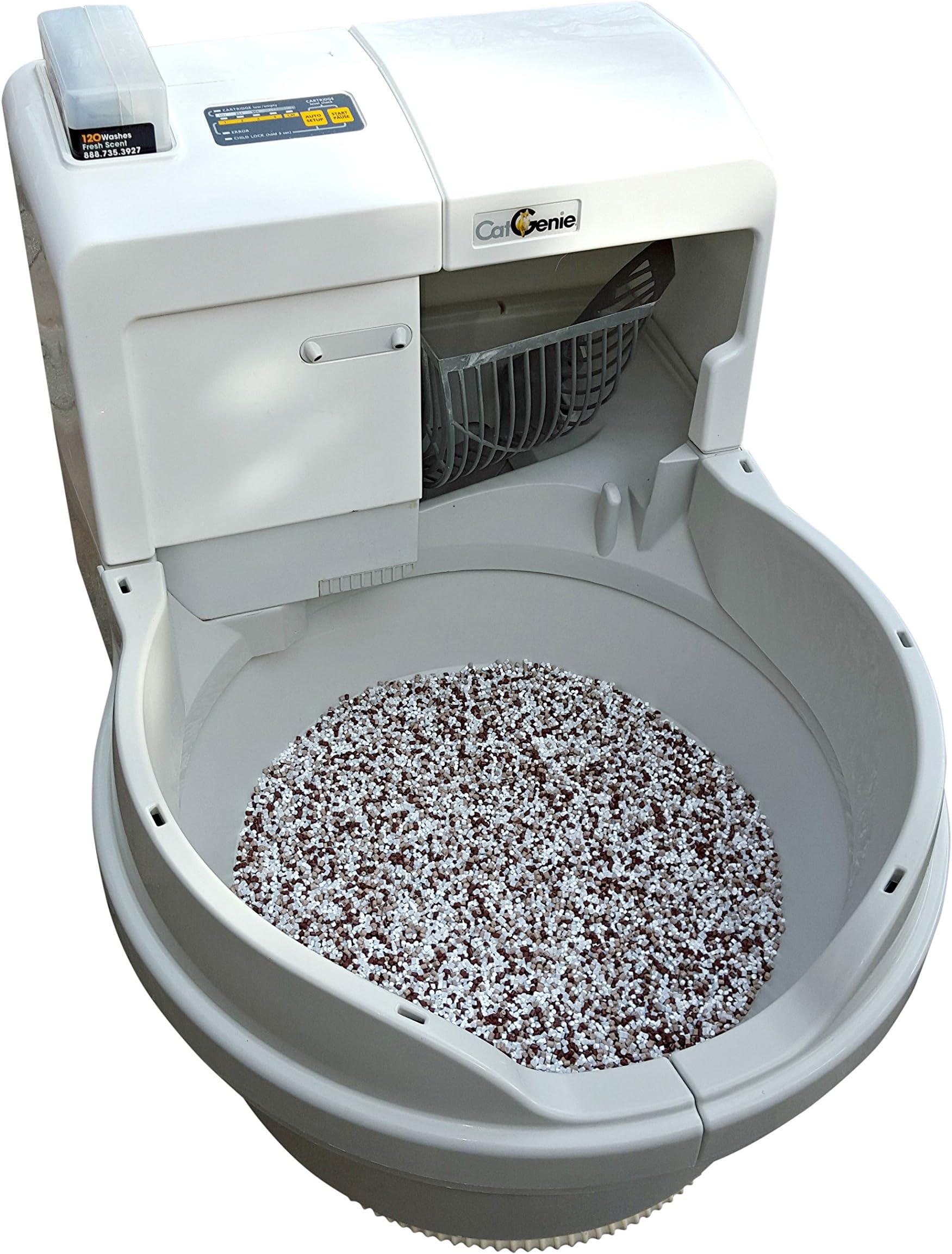 BEST VALUE - Purrfect Pellets Replacement Washable Granules for Popular Automatic Flushing and Washing Cat Box (4LB, Light Neutral)