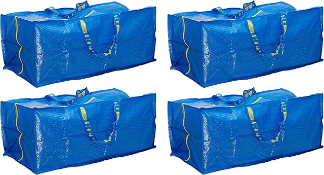 Ikea 901.491.48 Frakta Storage Bag, Blue, 4 Pack