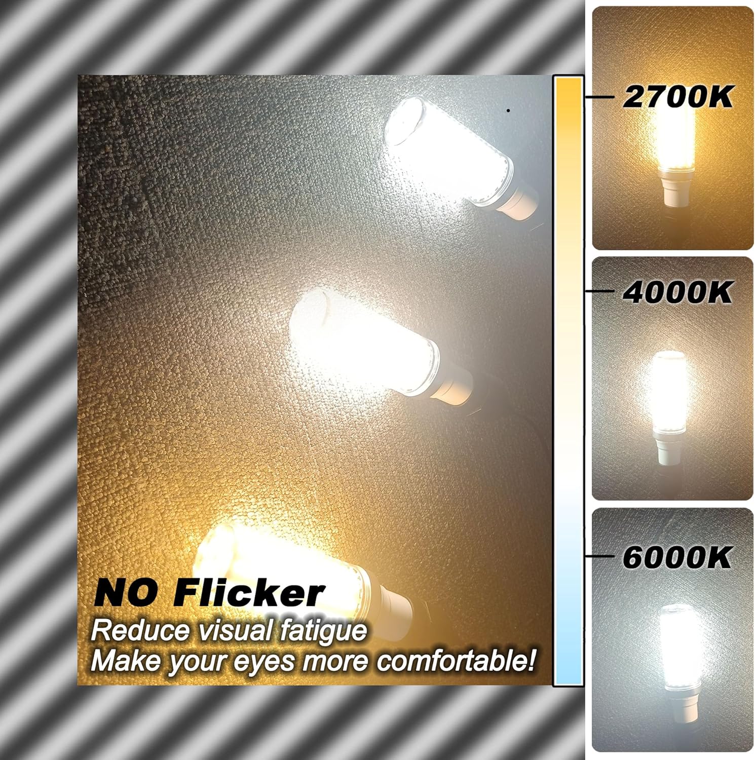 Big 1.57x 4.92inch, E26 LED Corn Light Bulb 150W Equivalent 2200 lm 6000K Cool Daylight Bright,15W E27 Medium Base Non-dimmable Candelabra Ceiling Fan Corn Lighting for Home Garage Warehouse,5Pack