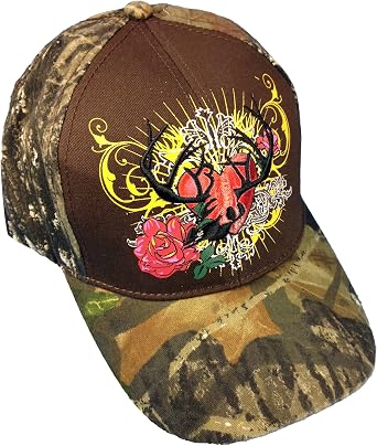 Mossy Oak Camo Hunting Cap Deer Skull 