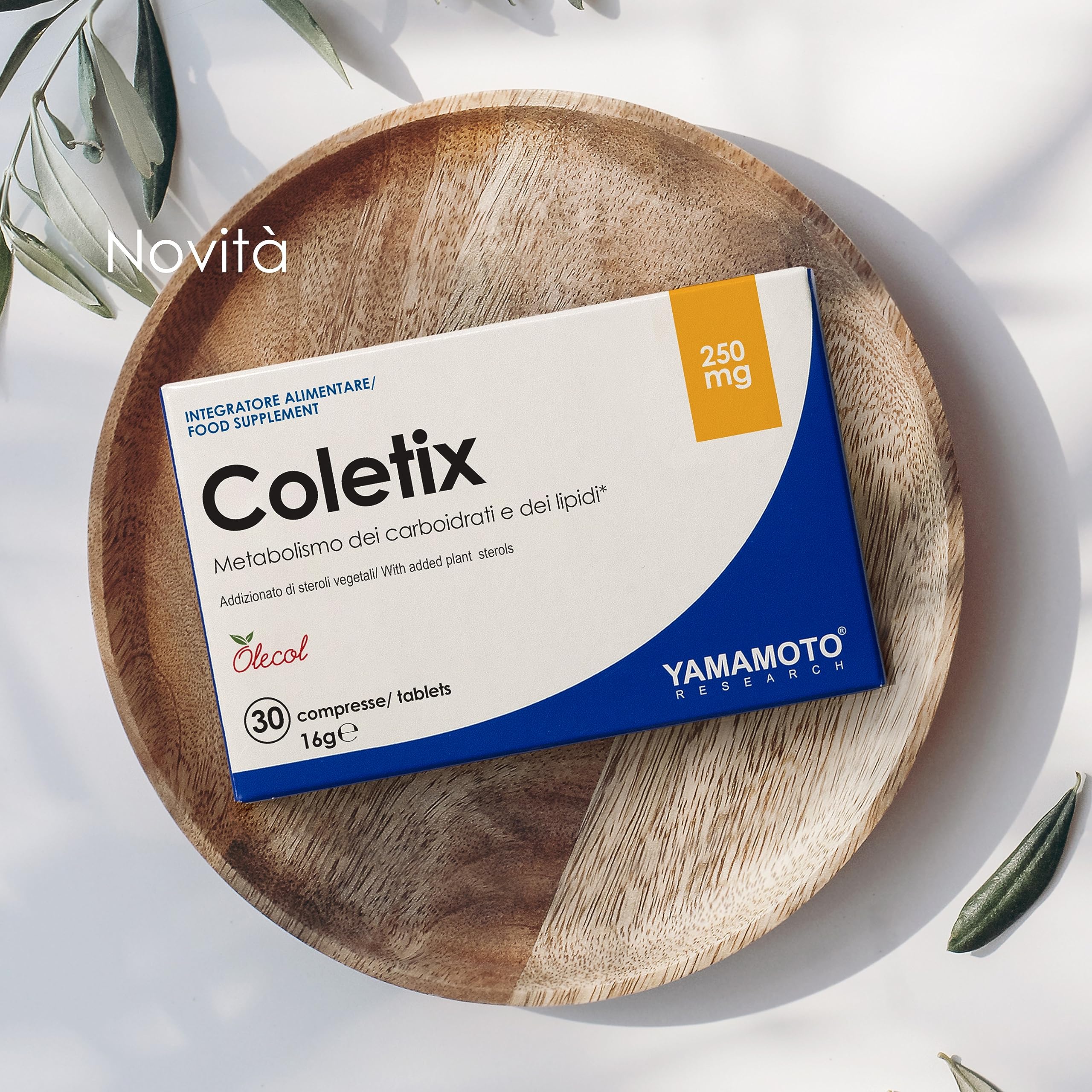 YAMAMOTO RESEARCH Coletix New Formula 30 compresse, integratore alimentare a base di riso rosso fermentato (Monascus purpureus), con gamma orizanolo e coenzima Q10. Supporta la salute del cuore