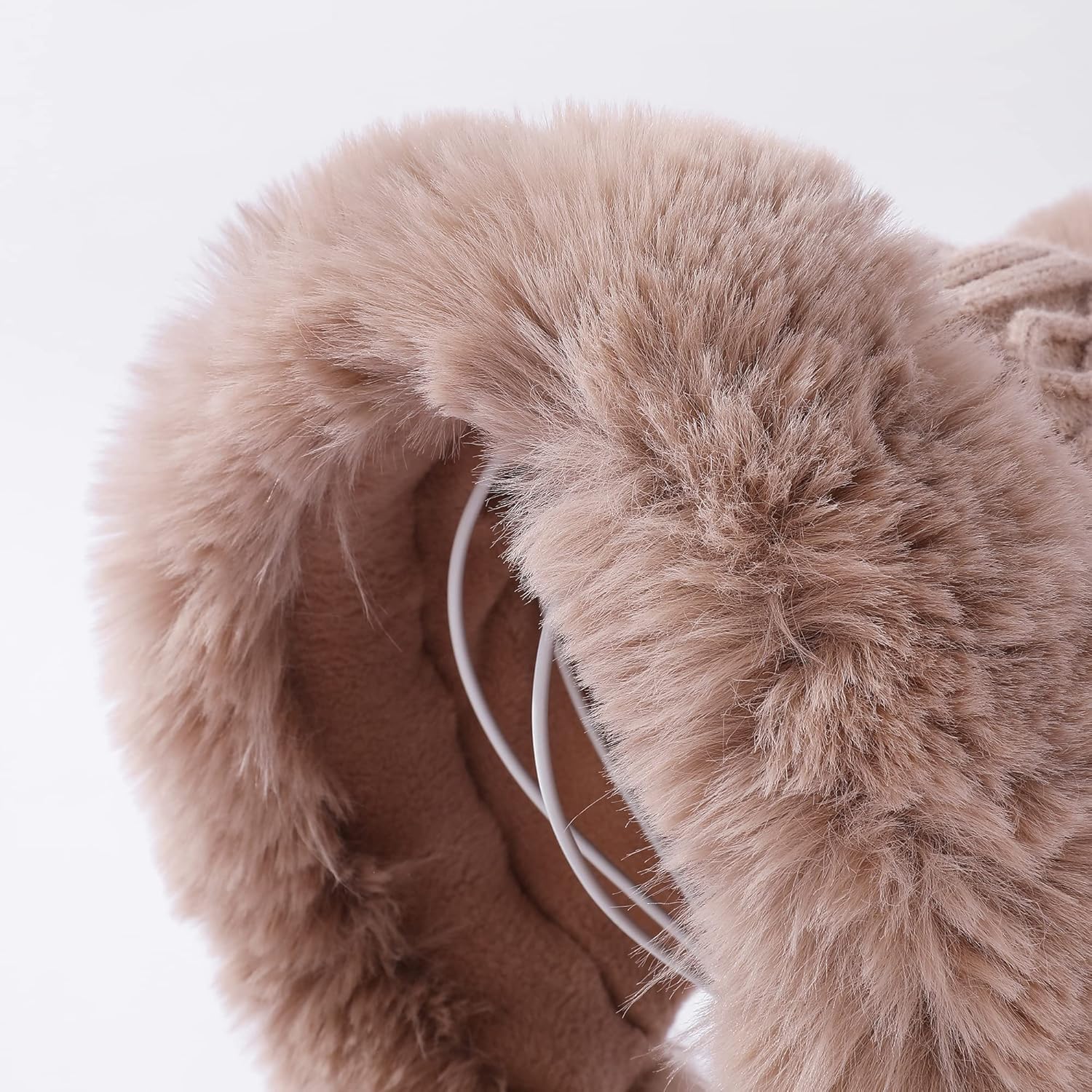 Women Winter Peruvian Cover Ears Beanie Hat Ear Flaps Sherpa Ski Snow Hats Knit Fleece Lined 3 Pom Pom - Image 6