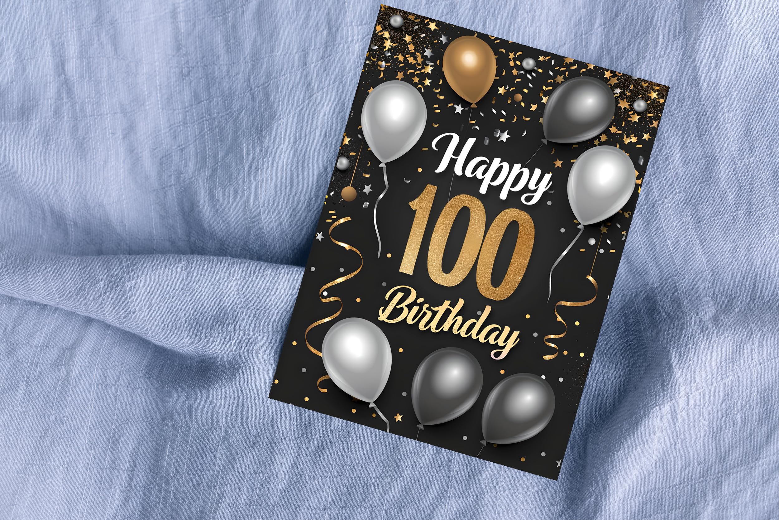 Paintio Geburtstagskarte Zum 100. Geburtstag – Für Frauen, Oma, Mutter, 12,7x17,8 Cm, Mit Umschlag