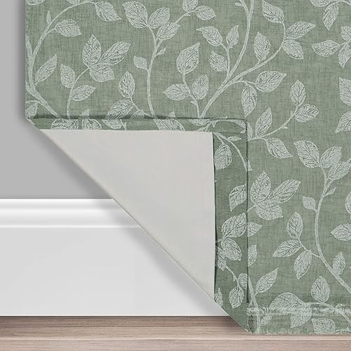 Miniatura 10 de ECLIPSE Nora Botanical Absolute Zero Blackout - Cortina de ventana con aislamiento térmico y bolsillo para barra, para dormitorio (1 panel), 50 x 95