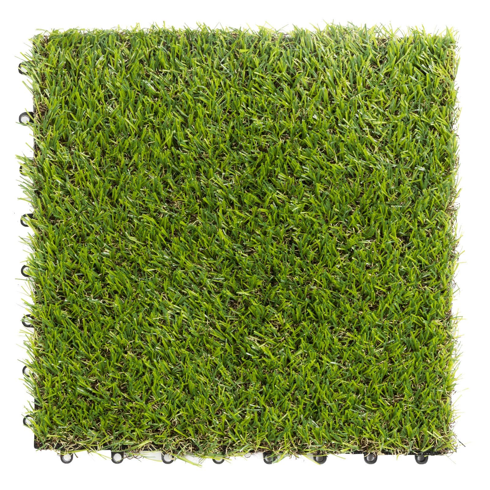 Floordirekt Piastrelle a clic, 30 x 30 cm, 2 m² = 22 piastrelle per terrazze, balconi e terrazze, resistenti alle intemperie, con funzione di drenaggio, erba