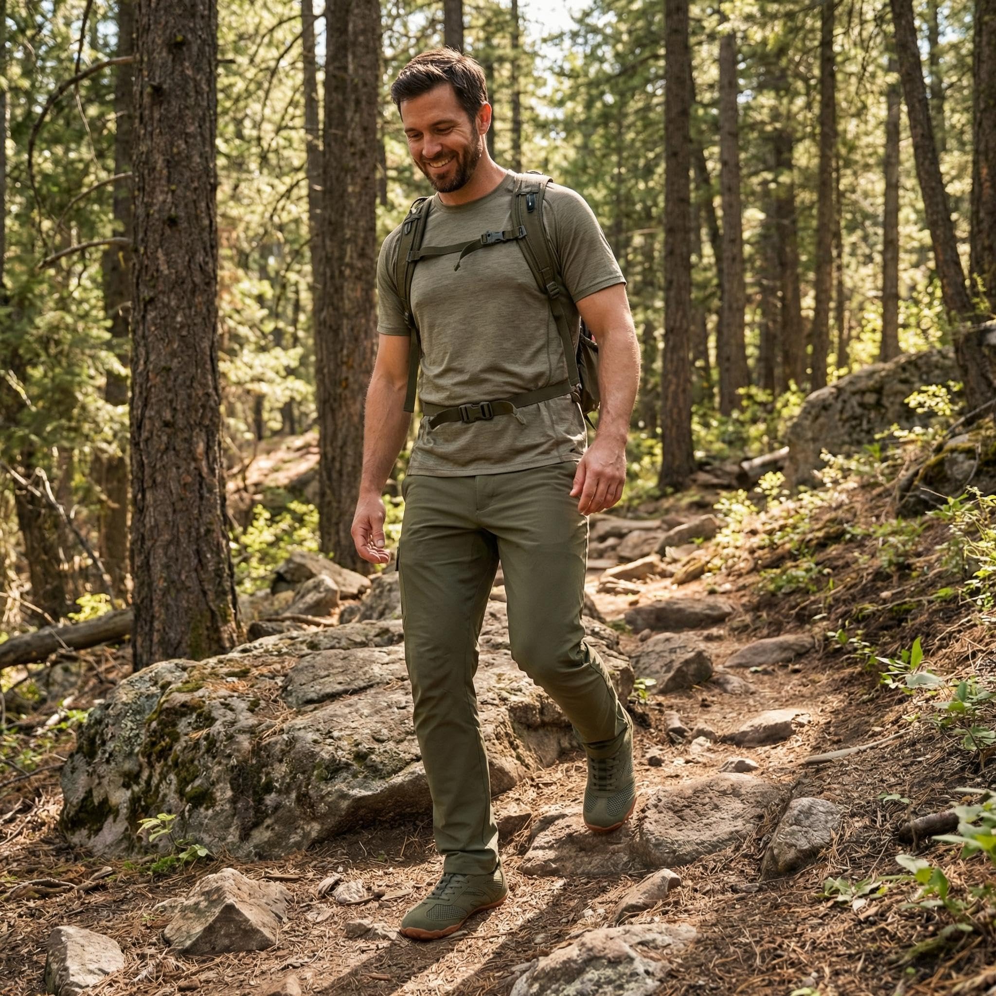 relxfeet Scarpe da uomo a piedi nudi con punta larga senza lacci, Verde